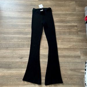Adika Black Cotton Flare Pants